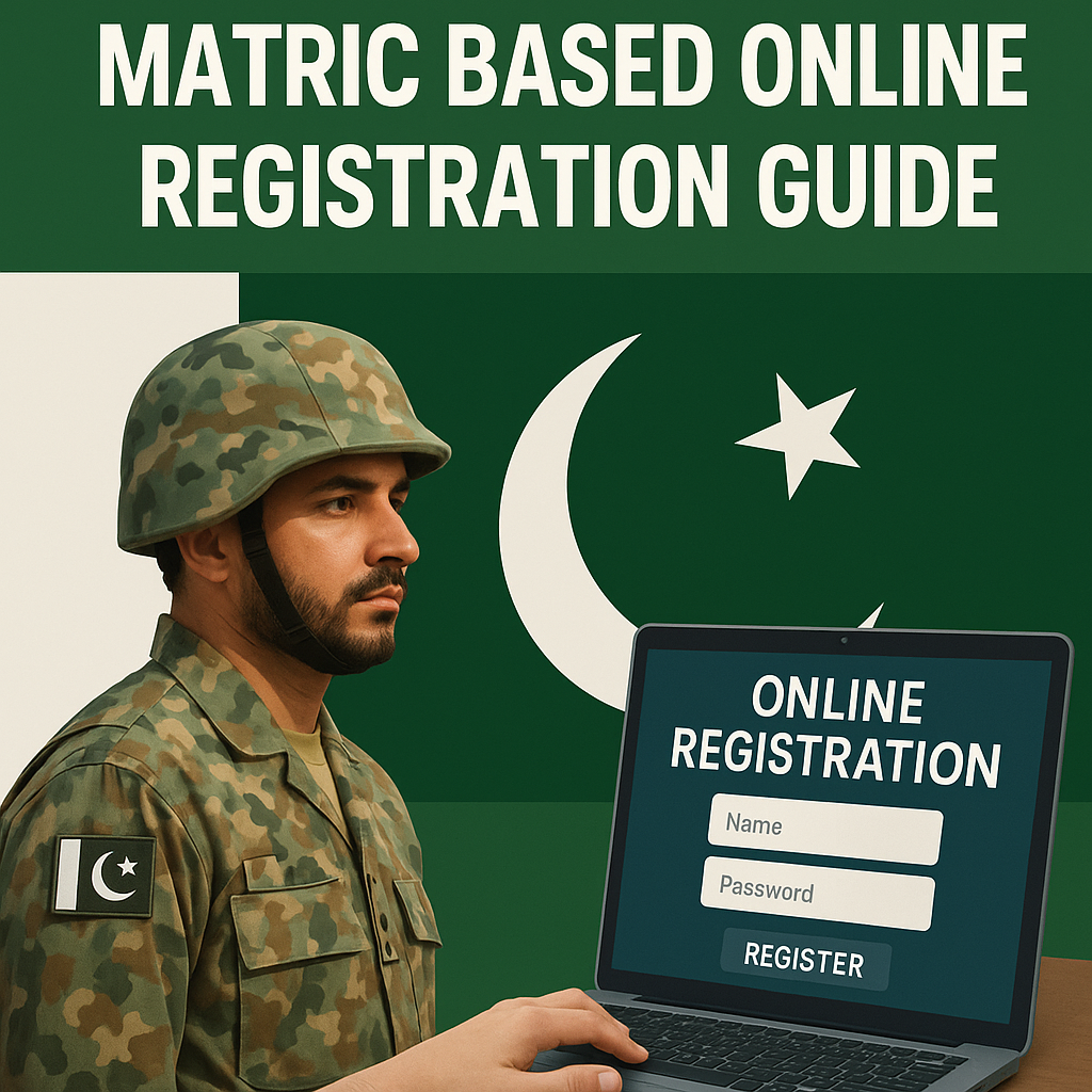Pakistan Army Jobs 2025: Matric Based Online Registration Guide